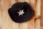 Jelmezbál SHERIFF KALAP (1) fekete 