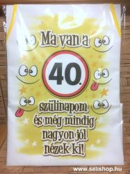 Kötény 40-es SZÜLETÉSNAP (2) vicces ajándék