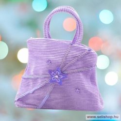 Gyermek textiltáska LETTI lila flitteres ajándék
