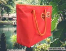 Strandtáska EMILY 35 x 56 cm (bevásárló táska piros)