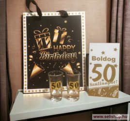 Ajándékcsomag SZÜLETÉSNAP 50-es évszámos (1) 4 részes