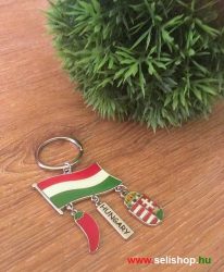 Kulcstartó HUNGARY magyaros címer paprika zászló piros fehér zöld