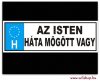 Rendszámtábla ISTEN HÁTA MÖGÖTT kék